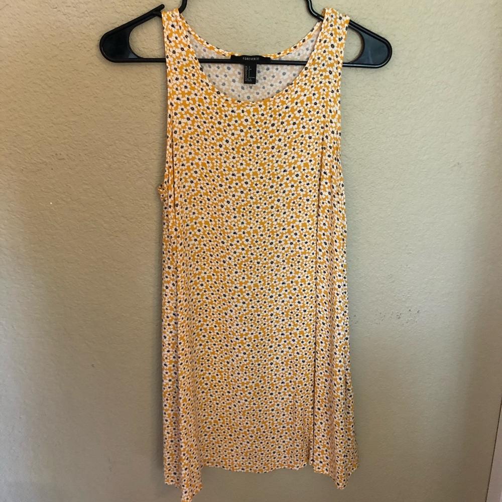 Yellow floral dress